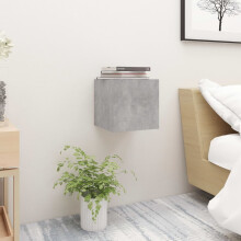 vidaXL Bedside Cabinet Concrete Grey Engineered Wood Nightstand Side Table