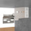 VidaXL vidaXL Bedside Cabinet Concrete Grey Engineered Wood Nightstand Side Table 8