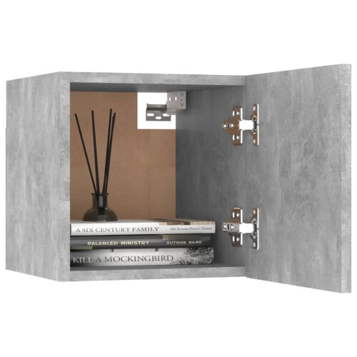 VidaXL vidaXL Bedside Cabinet Concrete Grey Engineered Wood Nightstand Side Table 2