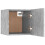 VidaXL vidaXL Bedside Cabinet Concrete Grey Engineered Wood Nightstand Side Table 4