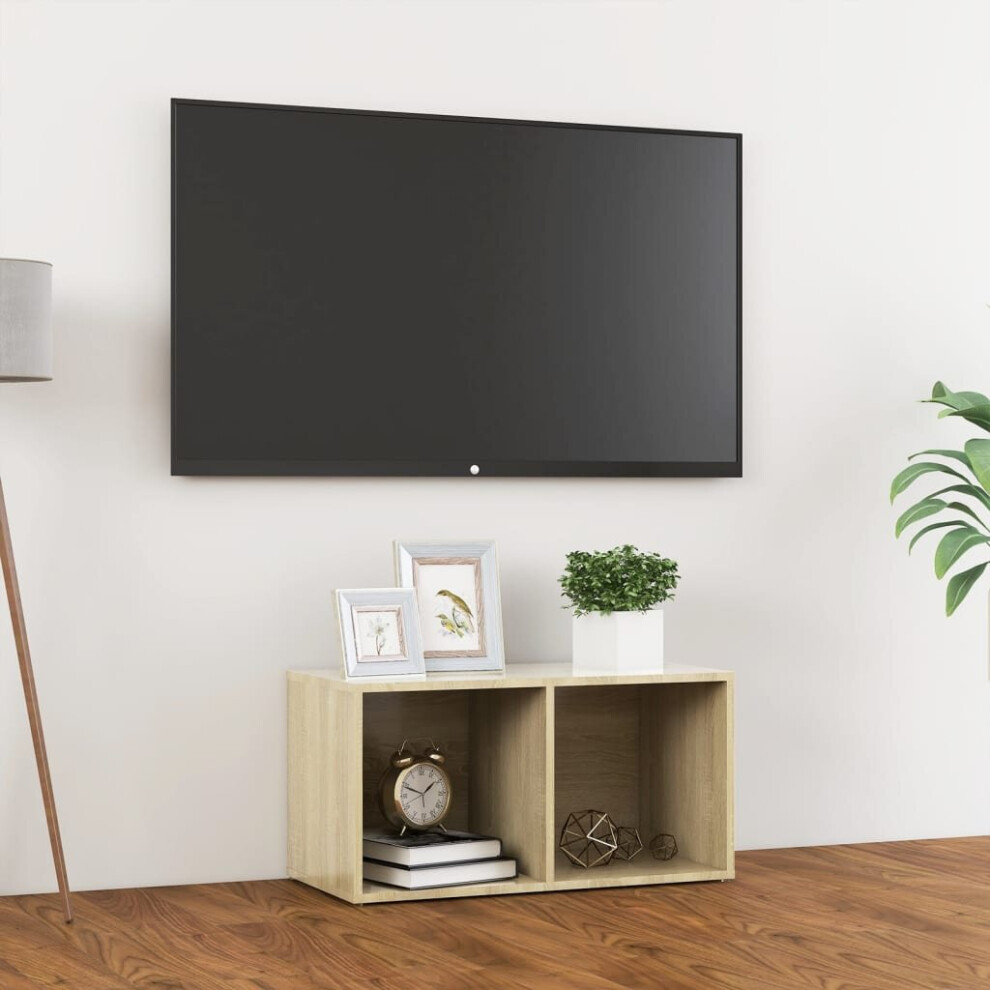 vidaXL TV Cabinet Sonoma Oak Engineered Wood Stereo Cabinet TV Stand Furniture