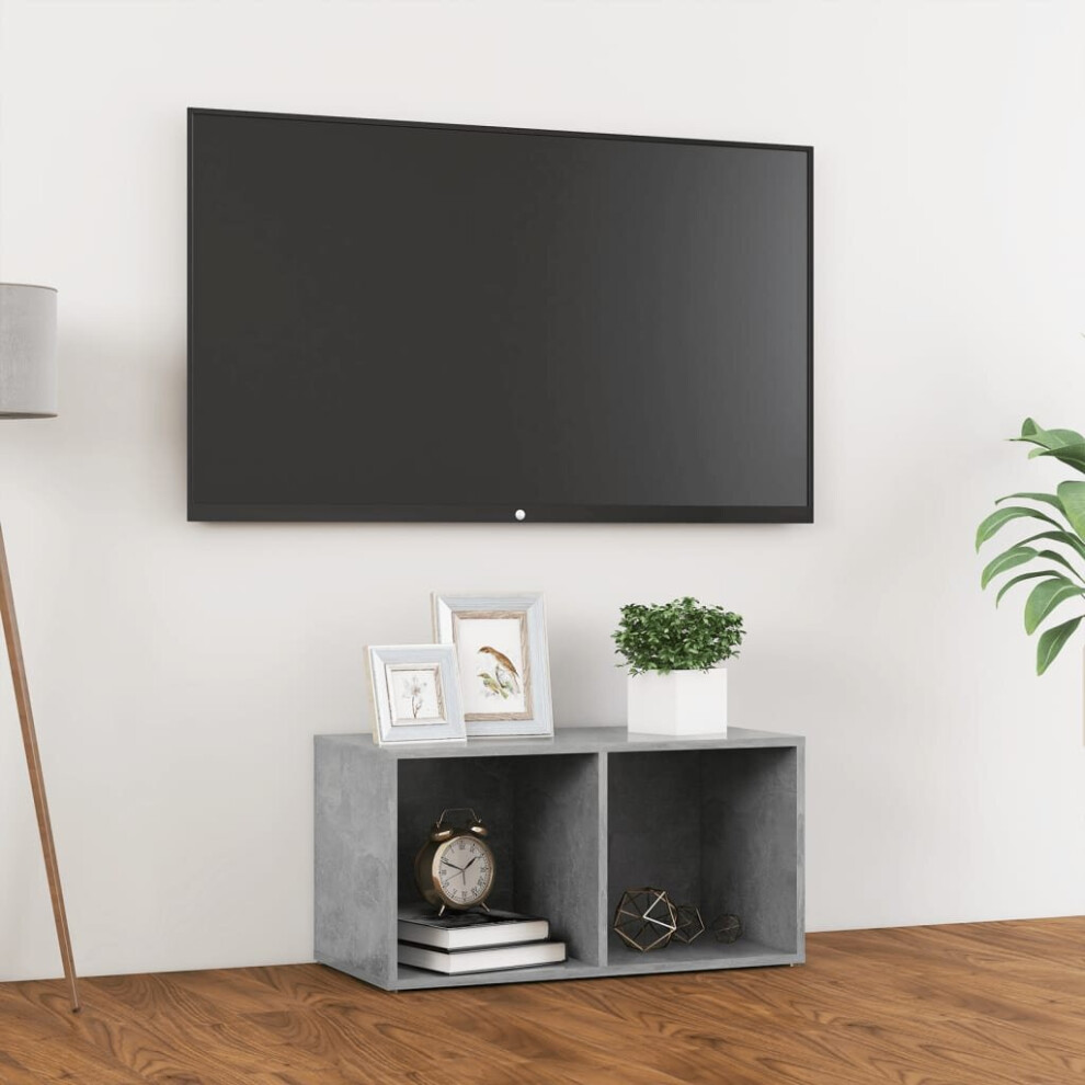 Vidaxl Tv Cabinet Concrete Grey Engineered Wood Tv Stereo Cabinet Furniture