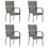 VidaXL vidaXL 5-tlg. Garten-Essgruppe Poly Rattan Grau 5