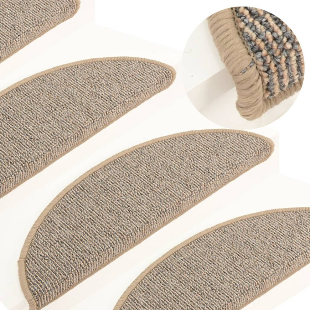 Vidaxl 15X Carpet Stair Treads Brown 56X17x3 Cm Stair Step Rug Mat Protector