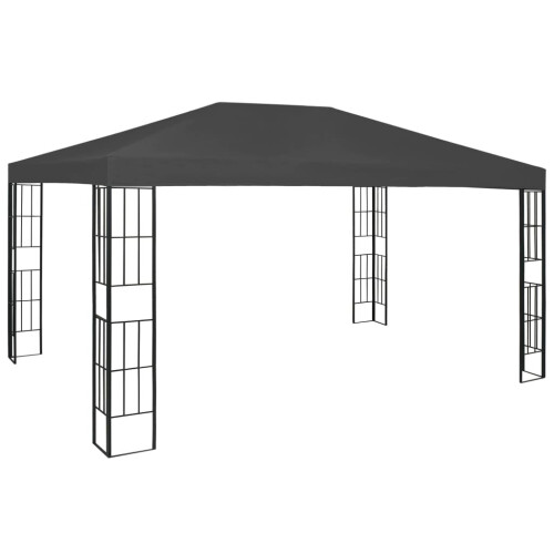 VidaXL vidaXL Pavillon mit LED-Lichterkette 3x4 m Anthrazit 1