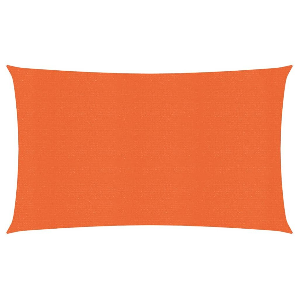 Vidaxl Sunshade Sail 160 G/M² 2.5X5 M Hdpe Outdoor Patio Shade Canopy Orange