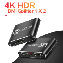 4K HDR 1 x 2 HDMI Splitter Supports 3D 4K Full HD 1080P for Fire Stick