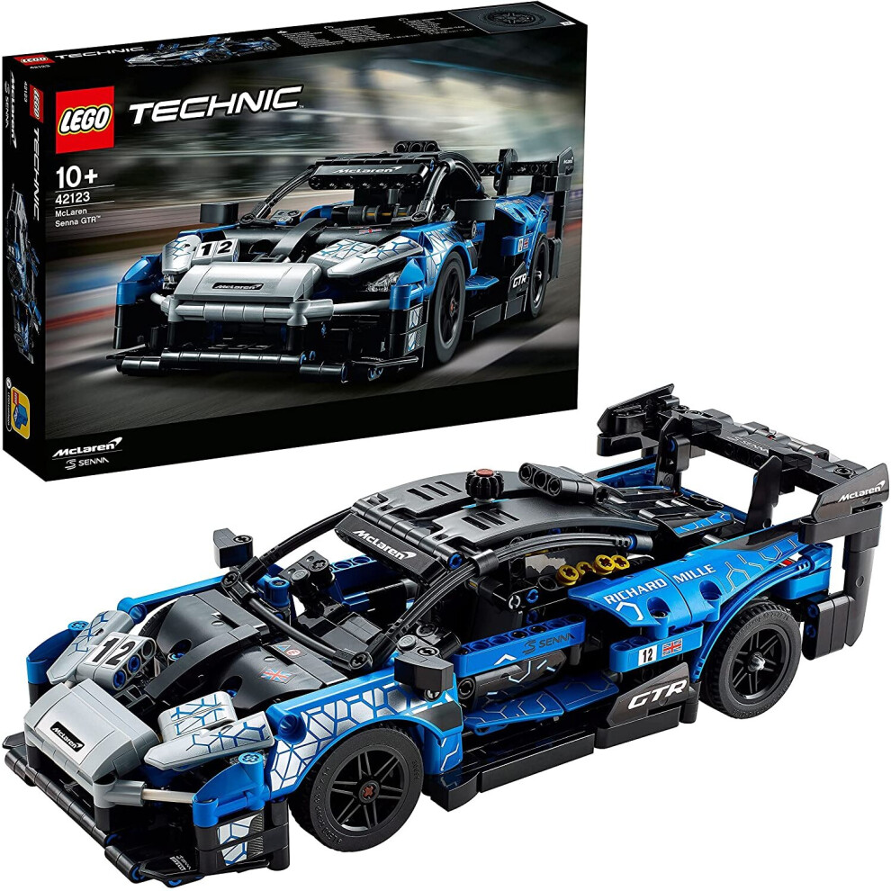 LEGO 42123 Technic McLaren Senna GTR Racing Sports Car Collectible Model, Vehicle Construction Set