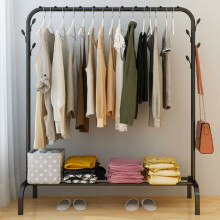 (Black) Steel Pipe Clothes Rail | Garment Display Stand
