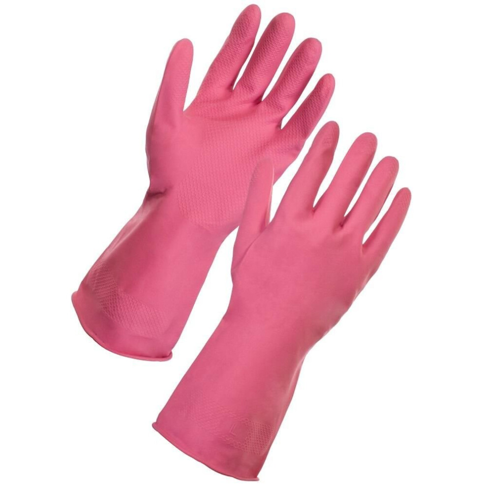 (Pink) Rubber Household Gloves Small ~ Pair-image-OPC-P88D5DH-NEW