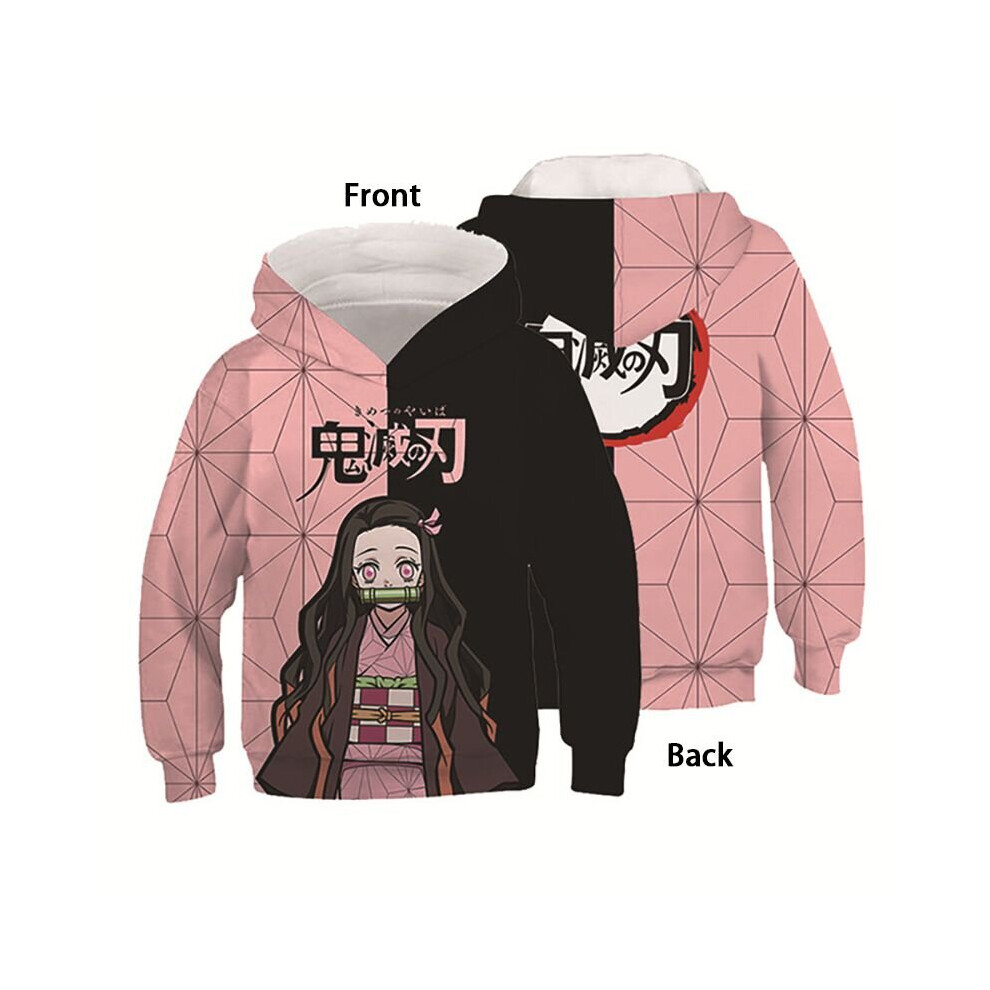 (Nezuko, S) Anime Demon Slayer Hoodie Adult Pullover Hoodie 