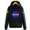 (Black, L) Men's Nasa Space Hoodie Pullover Sweatshirt Jacket 1