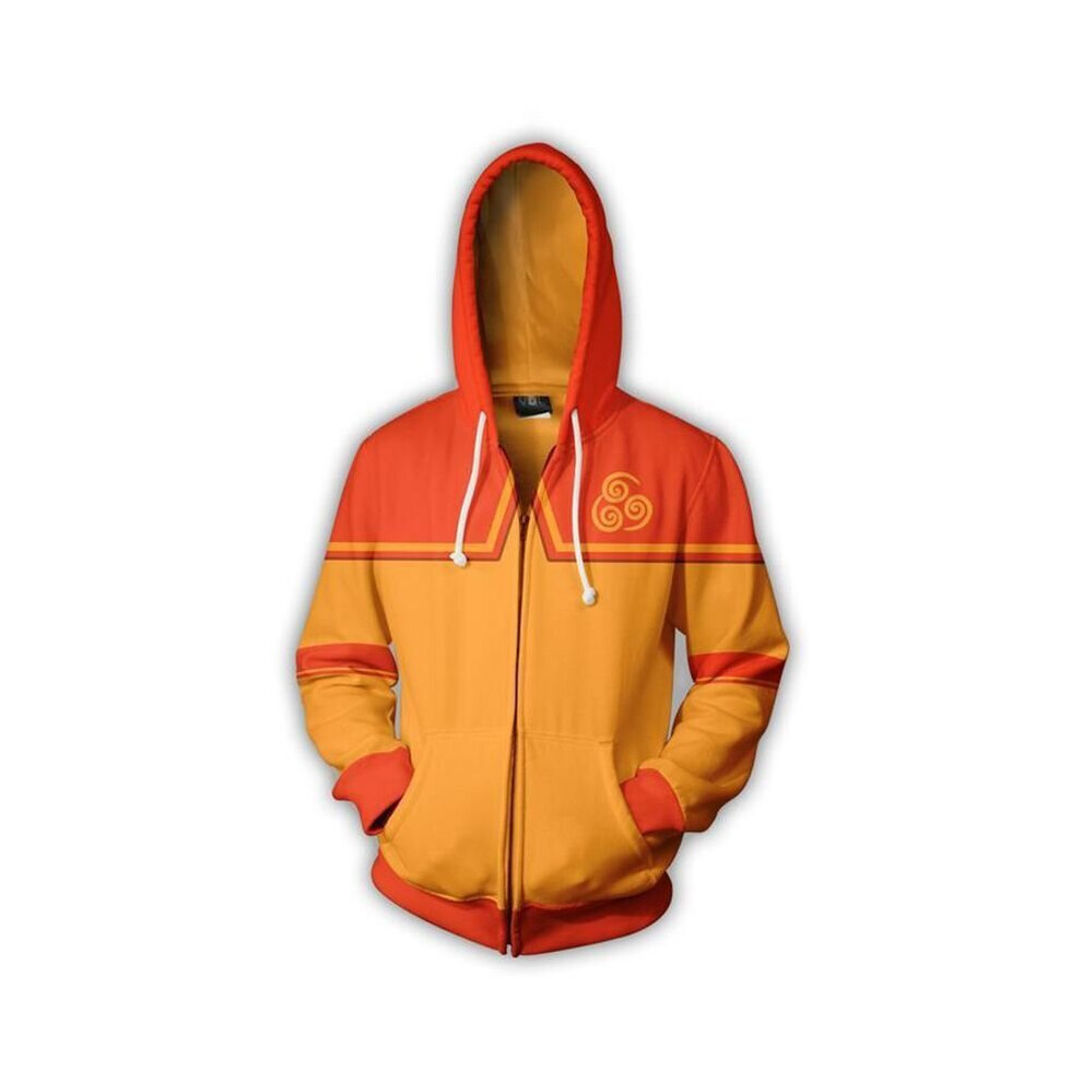 (Yellow, M) Avatar The Last Airbender Hoodie Cos Costume Anime zipper jacket 