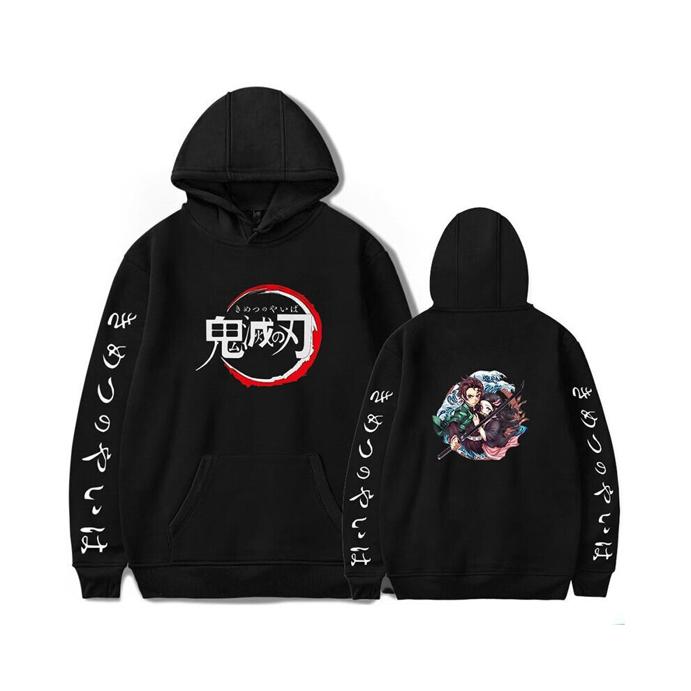 (Black, S) Demon Slayer Anime Cosplay Coat Pullover Sweatshirt Tops 