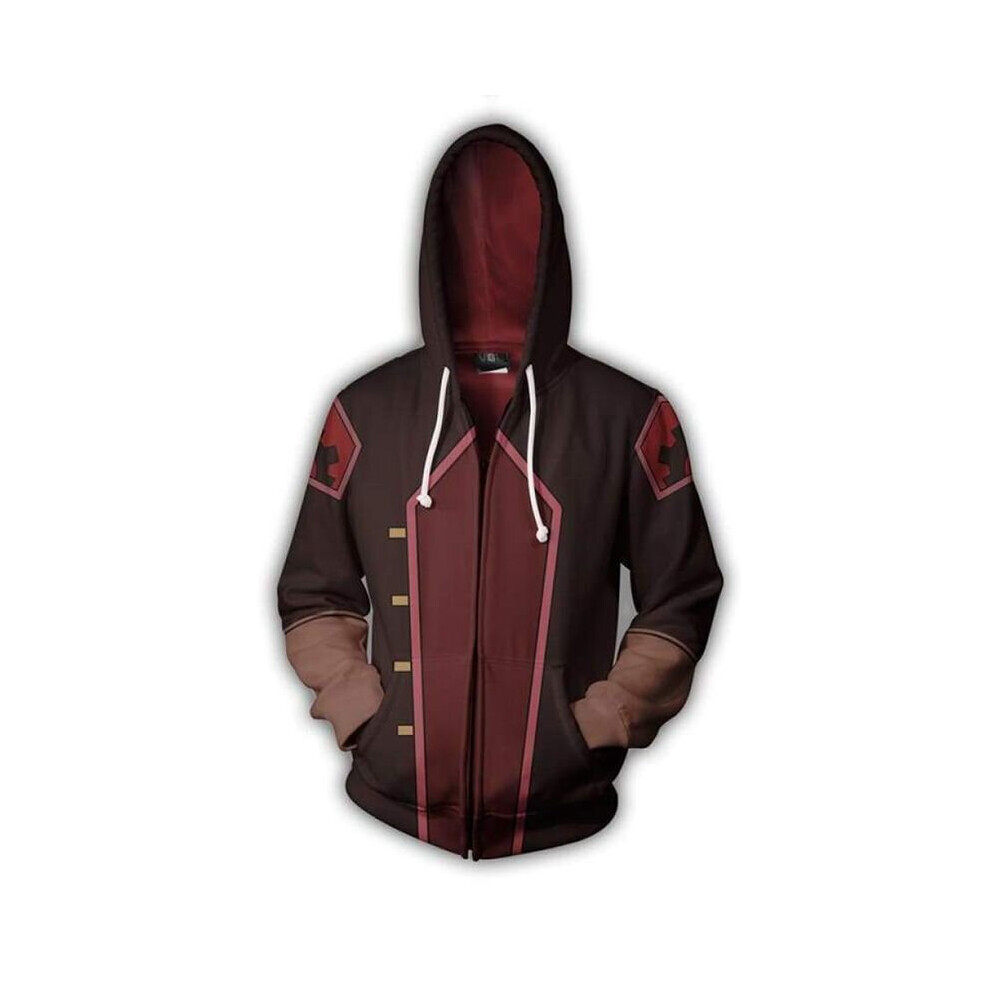(Brown Red, S) Avatar The Last Airbender Hoodie Cos Costume Anime zipper jacket 