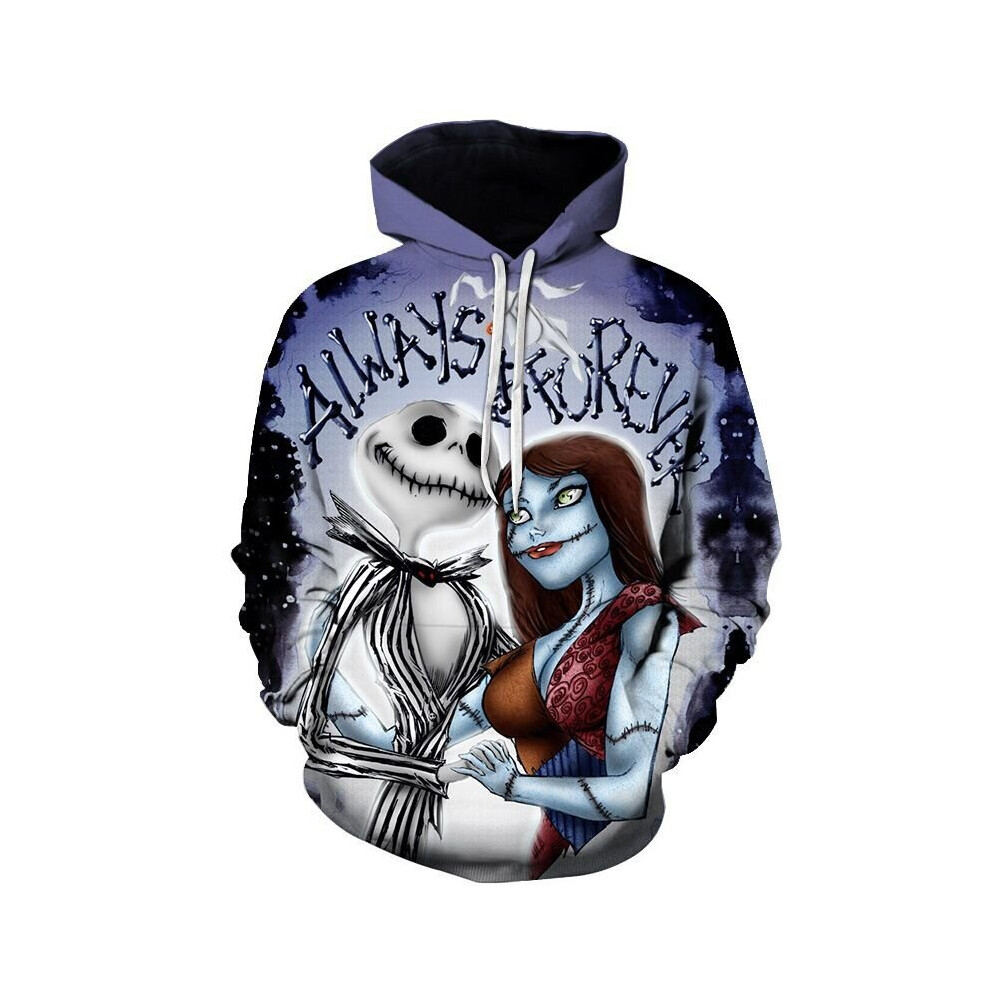 (7, 5XL) Nightmare Before Christmas Hoodie Track Jacket 