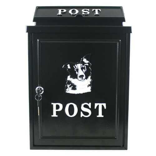 (Collie Dog) Vintage Decor Post Box Animal Design
