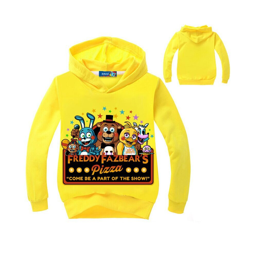 (Yellow, Tag 130) Five Nights at Freddy's Children's Hoodies Head Clothing 