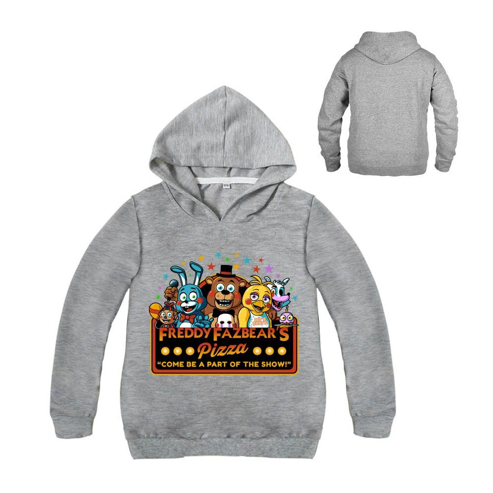 (Gray, Tag 160) Five Nights at Freddy's Children's Hoodies Head Clothing 