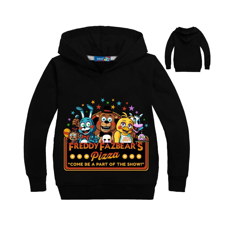(Black, Tag 150) Five Nights at Freddy's Children's Hoodies Head Clothing 