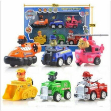 (6PCS) Paw Patrol Dog Action Figures Doll Racer Car Toy