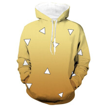 (Yellow Agatsuma Zenitsu, L) Demon Slaye3D Printed Sweatshirt Hooded Pullover