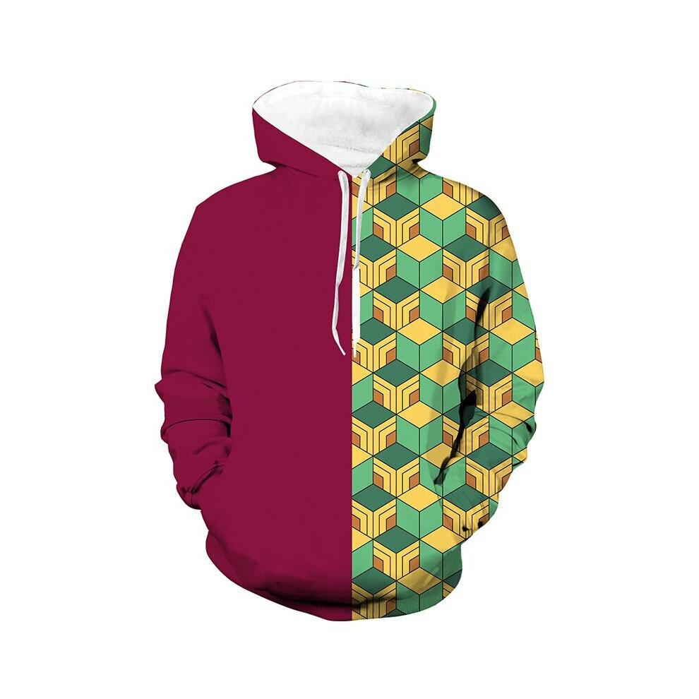 (Wine Tomioka Giyuu, L) Demon Slaye3D Printed Sweatshirt Hooded Pullover