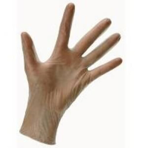 (Extra Large) Vinyl Powdered Gloves Clear ~ 100 Gloves