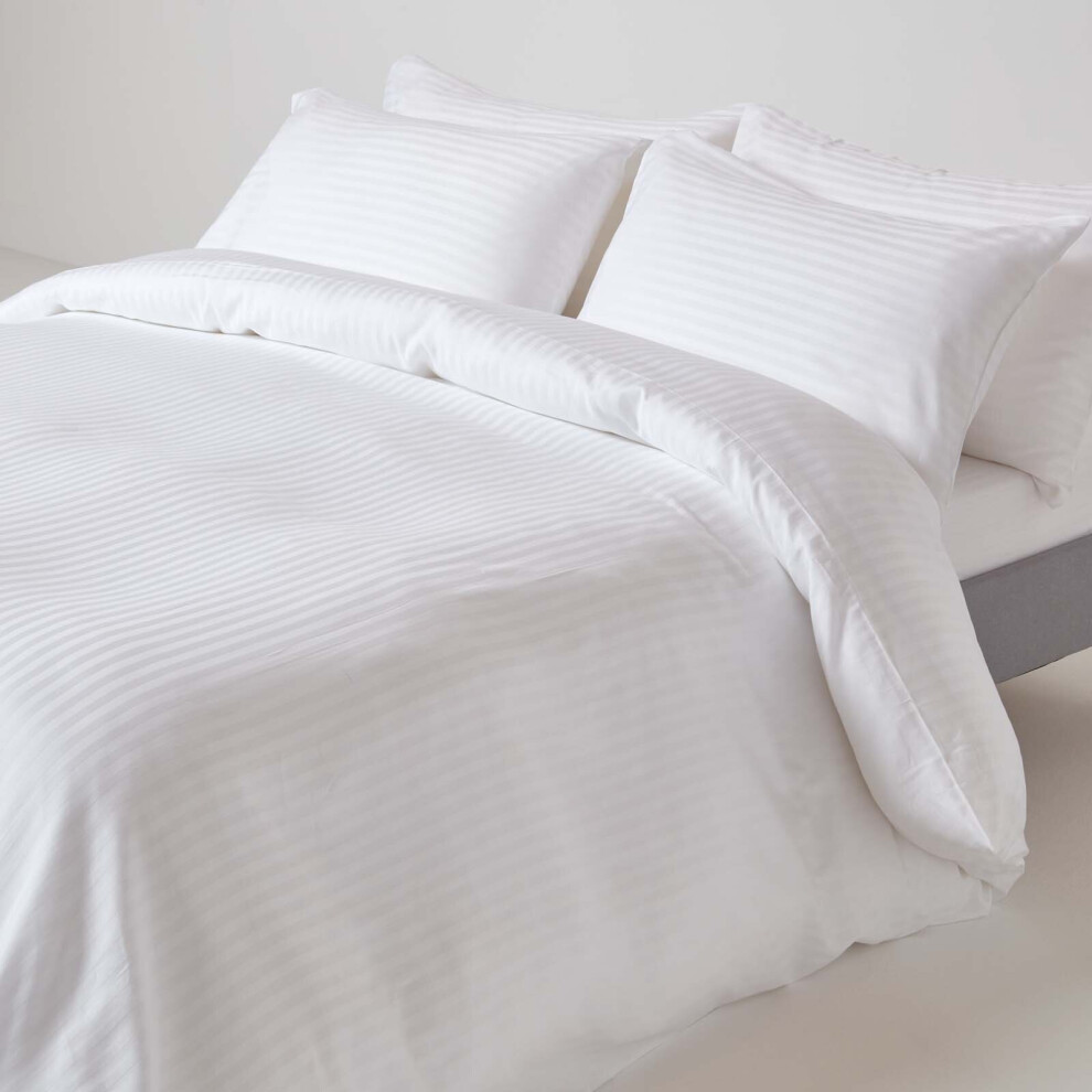 Homescapes Single White Egyptian Cotton Duvet Cover Set 330 TC