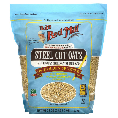 Bob's Red Mill, Gezaagde Oats, Volkoren, 54 oz (1.53 kg)