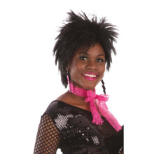 Official Forum BA208 Pink 80's Neon Lace Scarf Costume Accessories 1980S