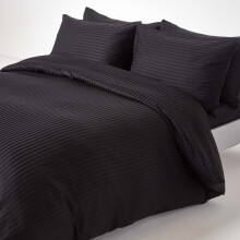 Homescapes Double Black Egyptian Cotton Duvet Cover Set 330 TC