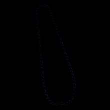 Official Forum BA081 Gold Chain 100cm Costume Accessories