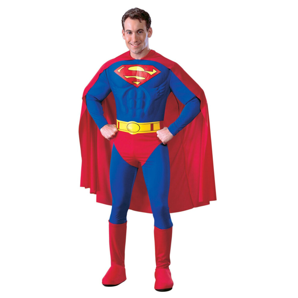 (Men's Large) Official Rubies 888016S Mens Deluxe Musclechest Superman Men's Small Adult Costumes DC