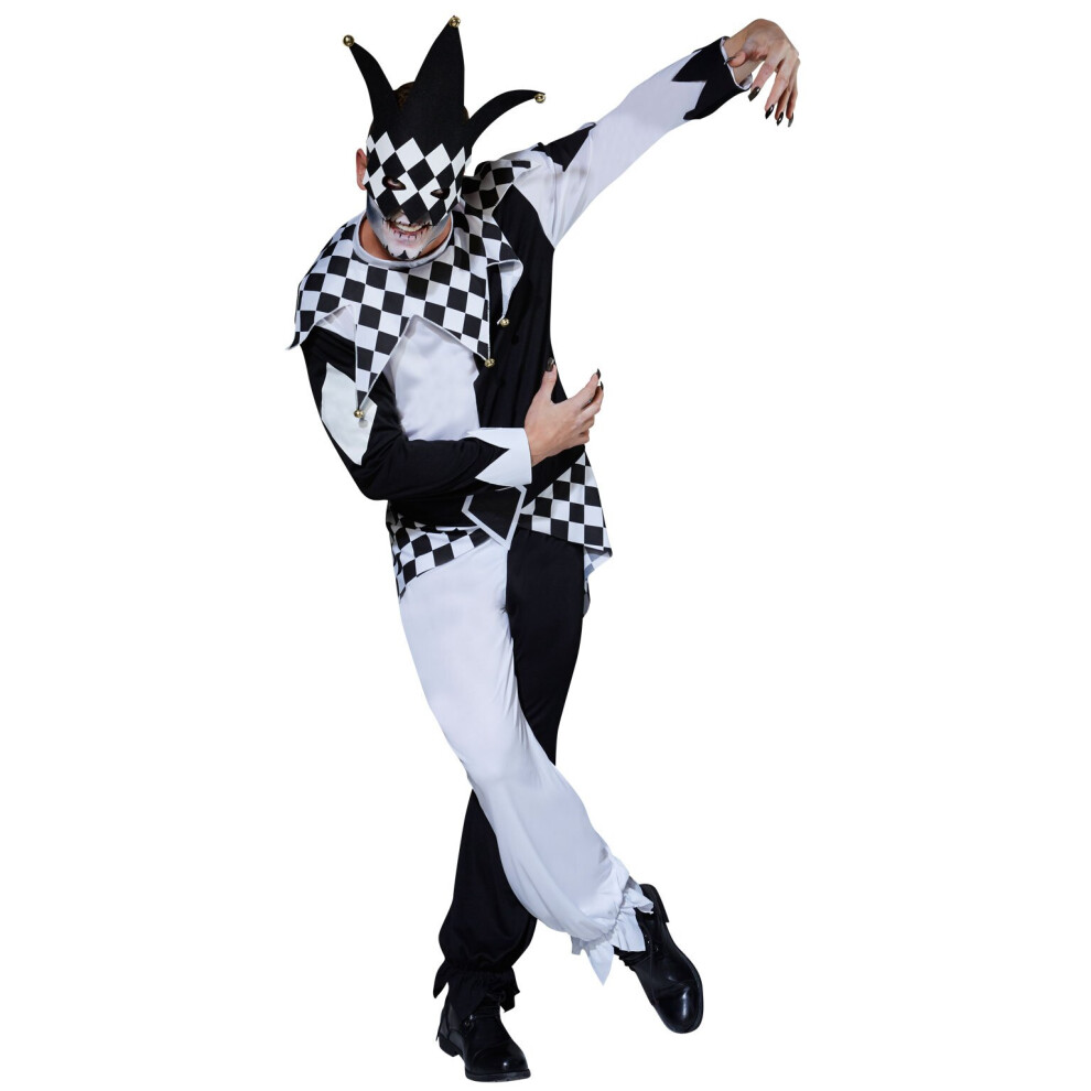 (Extra Large) Official Rubies 810994XL Mens The Dark Jester Extra Large Adult Costumes Clown