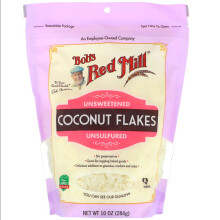 Bob's Red Mill, Kókuszreszelék, Fehérítetlen, Nemesítésmentes, 10 oz (284 g)