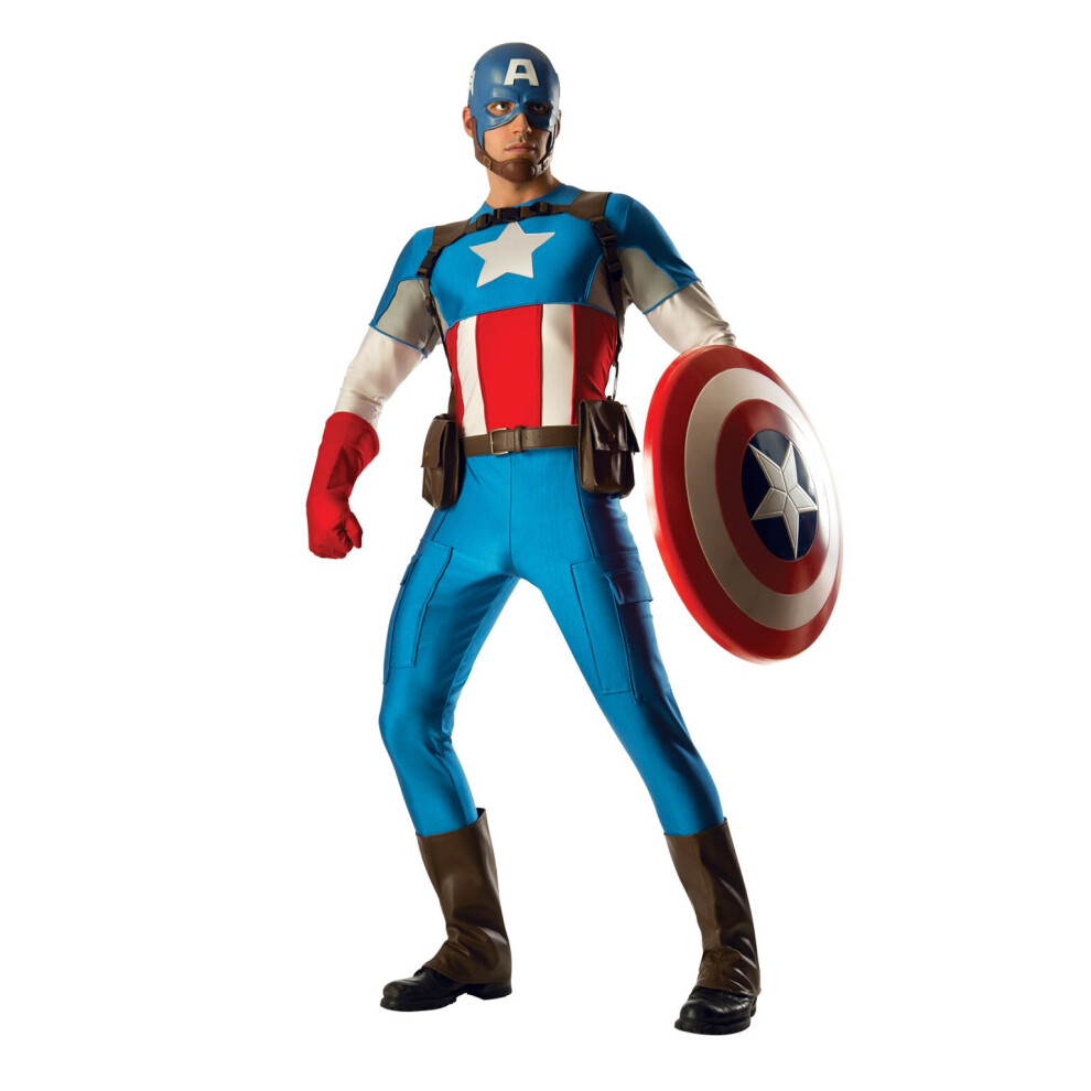 Rubies (Extra Large) Official 810581XL Mens Grand Heritage Captain America Extra Large Adult Costumes Marvel Avengers