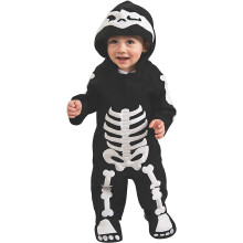 Rubie's Skelett-Strampler für Kinder, Unisex, Säuglings- und Kleinkindkostüme, Schwarz, Kleinkind, USA
