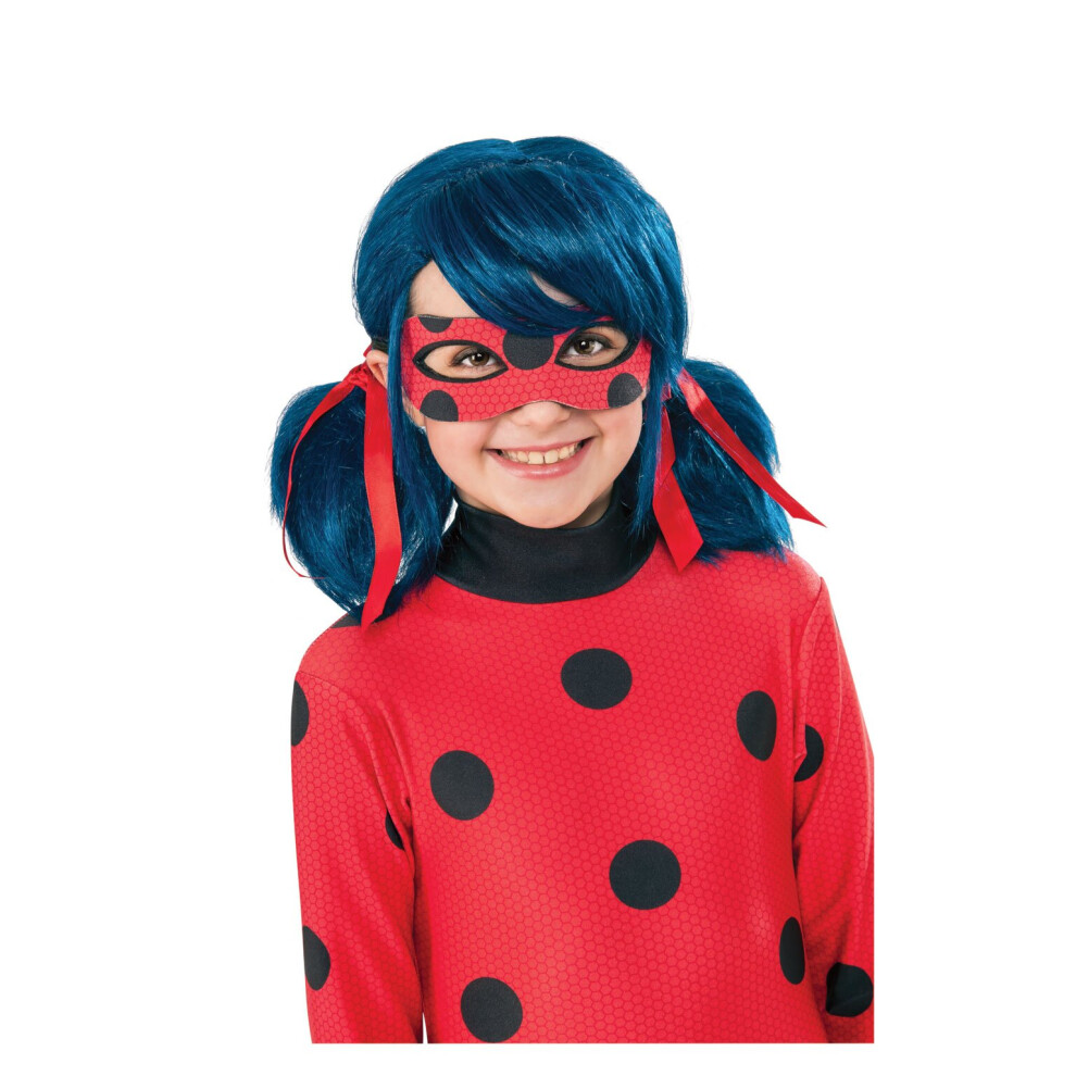 Rubies Official 200553Ns000 Girls Miraculous Lady Bug Wig Child Wigs Ladybug Black