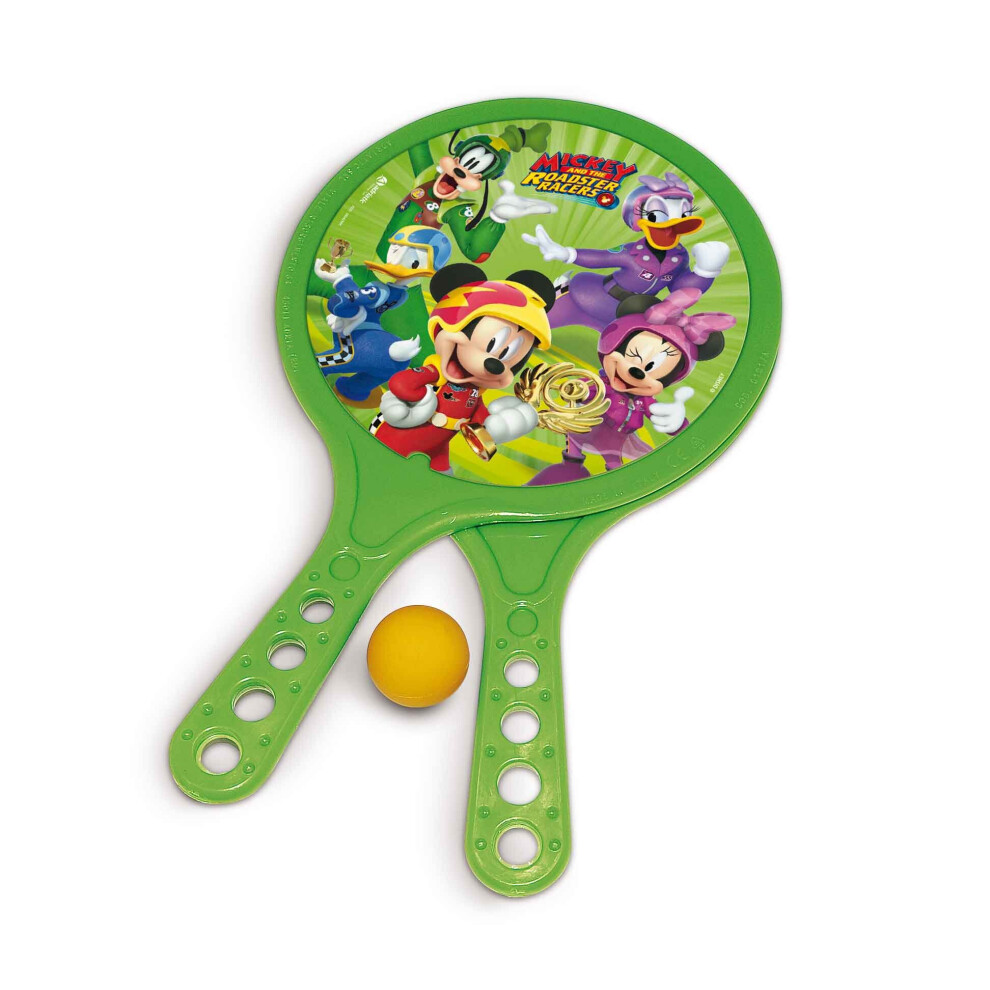 (Mickey Mouse) Kids Plastic Disney Beach Tennis Racket Game Set