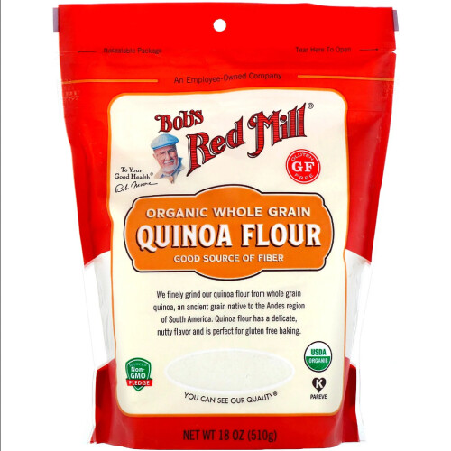 Bob's Red Mill, Οργανική, Πλήρες Γρασίδι Quinoa Flour, 18 oz (510 g)