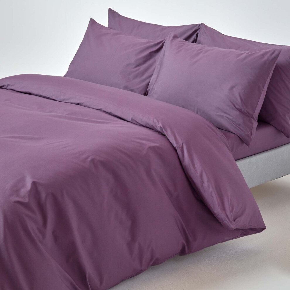 Homescapes King Size Grape Purple Egyptian Cotton Duvet Cover Set 200 Tc