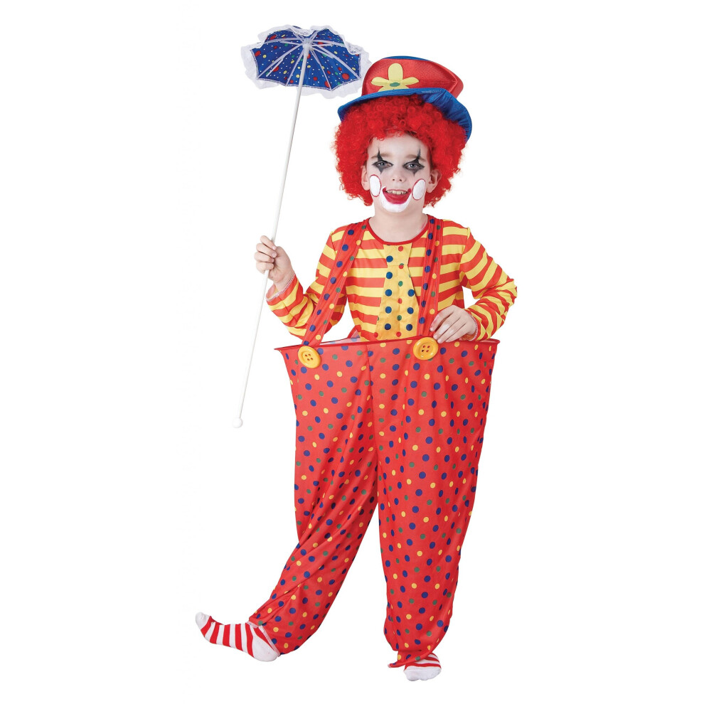 (Medium) Official Forum CC858X Boys Hoop Clown Extra Large Children's Costumes