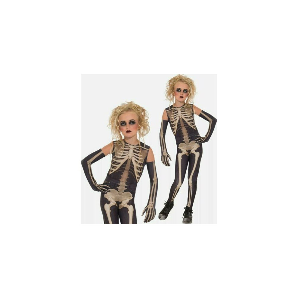 (Large) Official Rubies 881377S Girls Skelee Girl Small Children's Costumes Skeleton