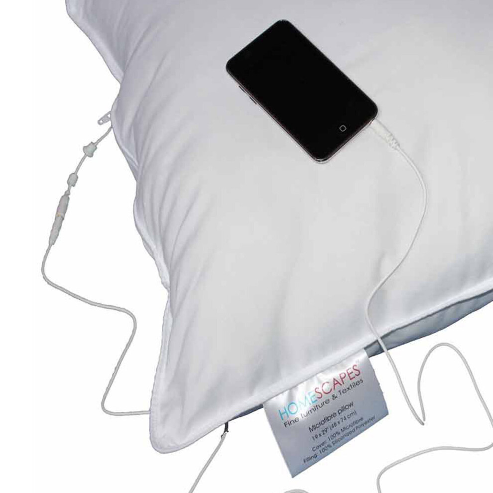 Super Microfibre Music Pillow With Speakers - Medium/Firm