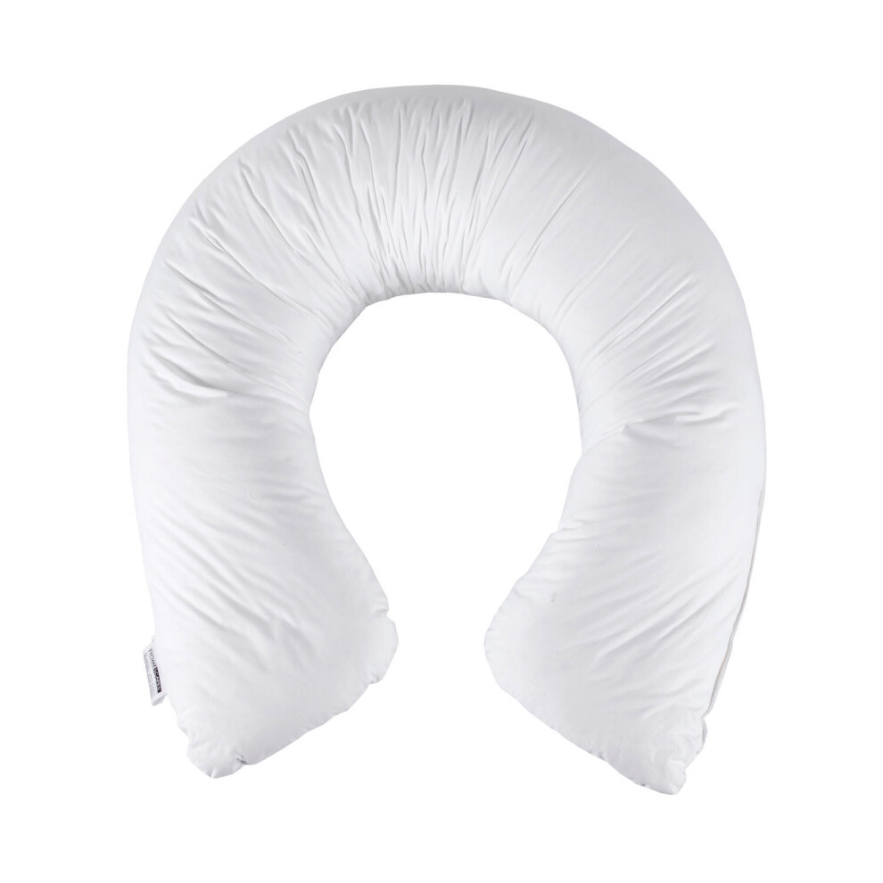 Homescapes U Shaped Comfort Pregnancy Pillow Goose Feather and Down