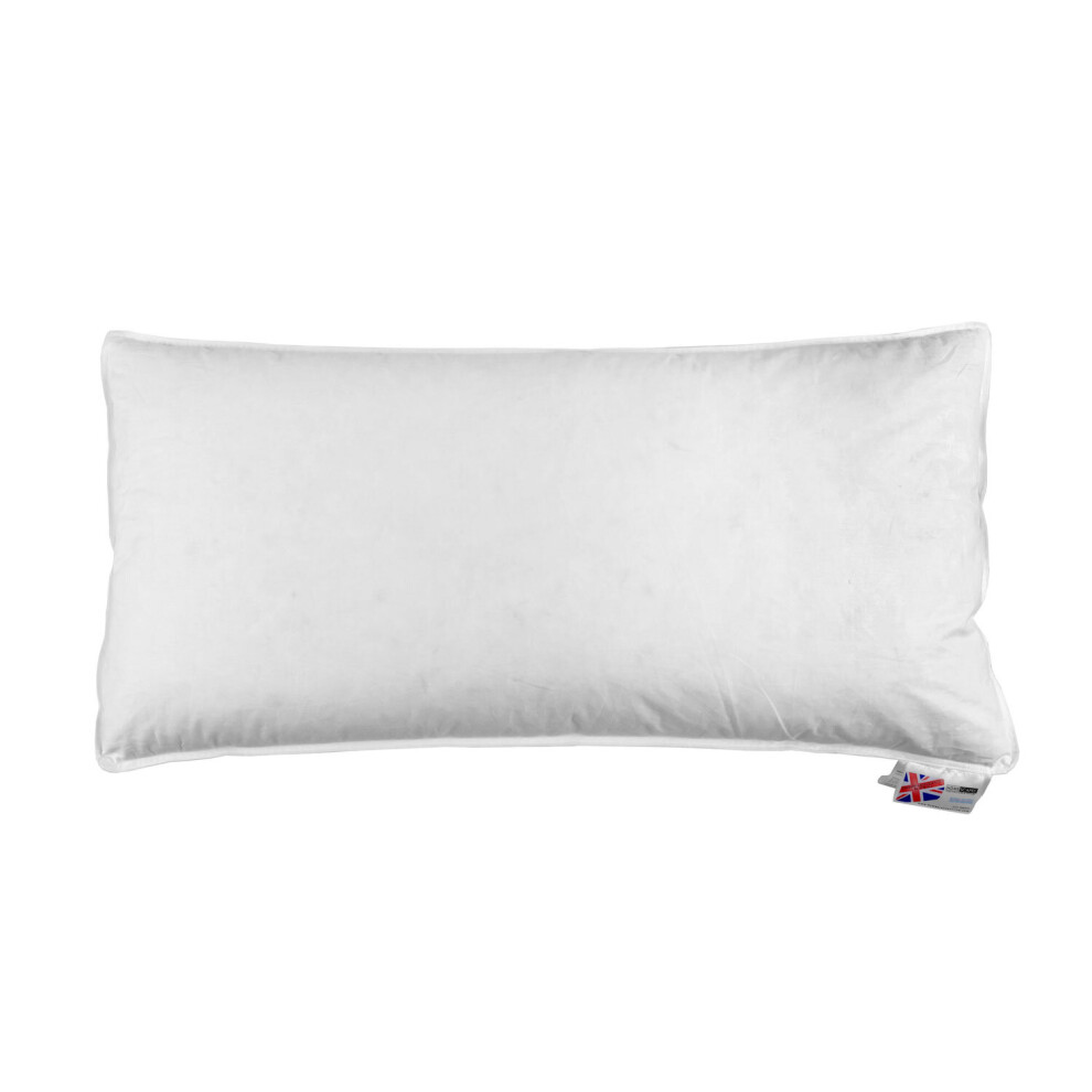 Homescapes Goose Down Euro Continental Pillow - 40Cm X 80Cm (16"X32") White