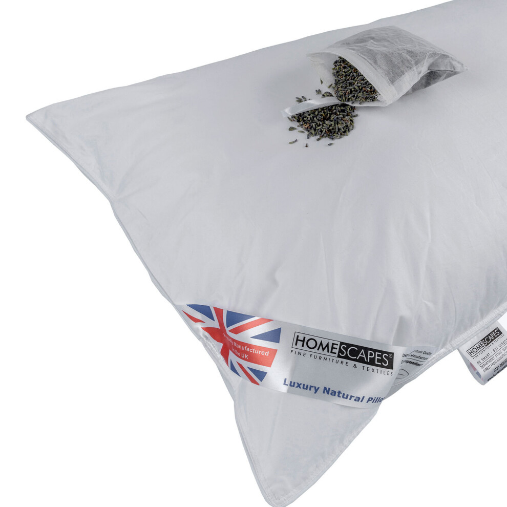 Homescapes Super Microfibre Pillow With Dried Insert Lavender