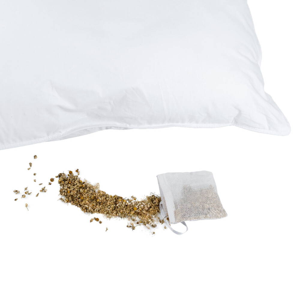 Set of Two Dried Camomile Filled Pouches for Homescapes Camomile Pillow