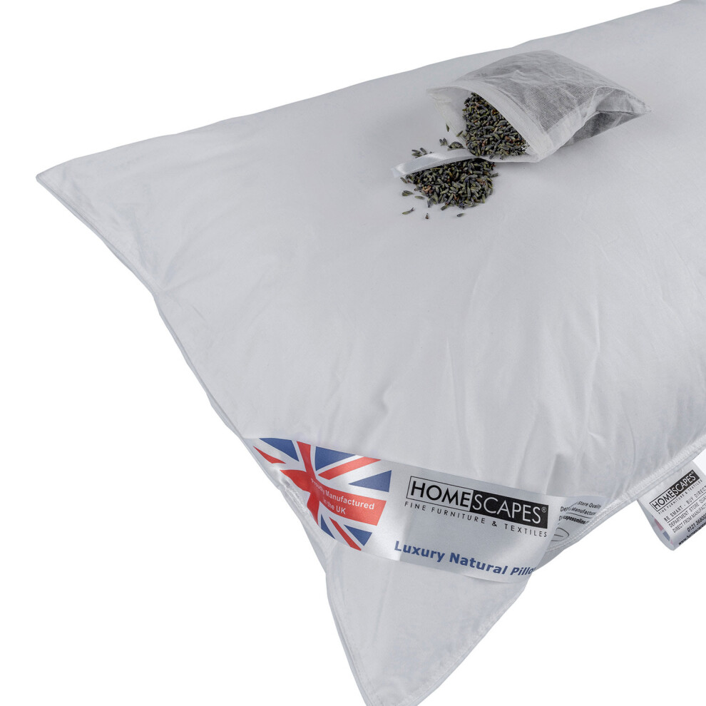 Homescapes Super Microfibre Pillow With Dried Insert Extra Fill Lavender